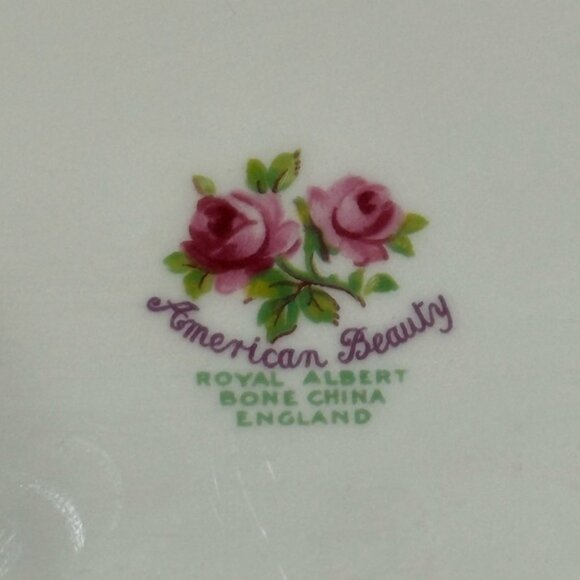 Vintage Royal Albert American Beauty Bone China Sugar And Creamer Tray - Picture 7 of 7
